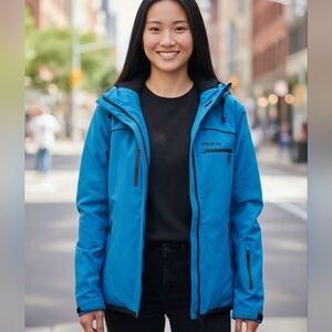 Pinfin Women's Blue Ski & Snow Jacket 2XL